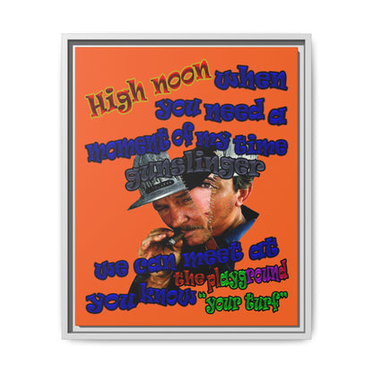 high noon - framed canvas art (orange)