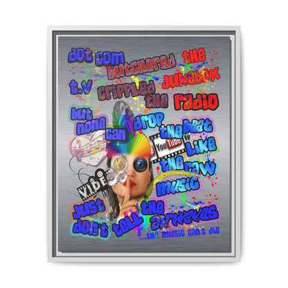 drop the beat - framed canvas art (brushed nickel)