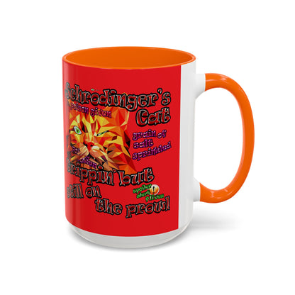 schrodinger's cat - Accent Mug (red)
