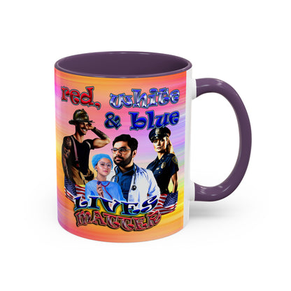 rw&b lives matter - Accent Mug (color blur)