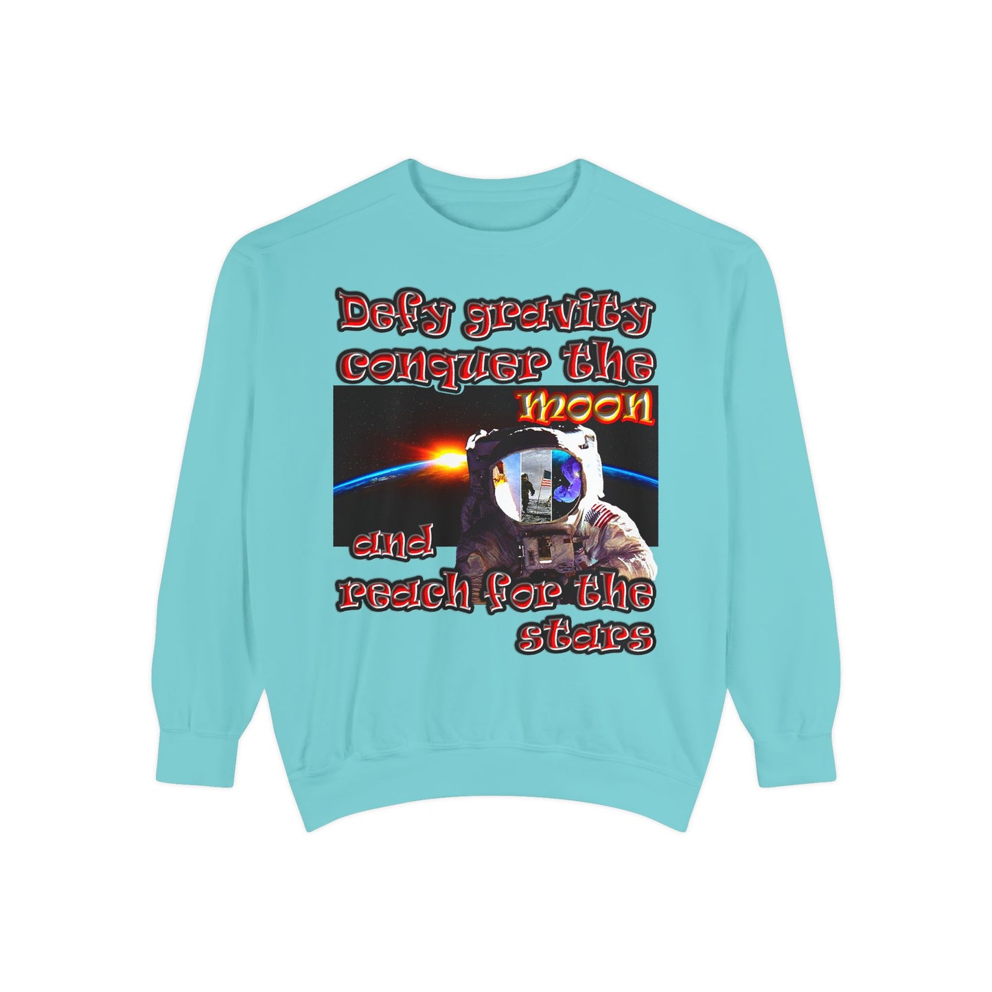 defy conquer reach - Unisex Garment-Dyed Sweatshirt
