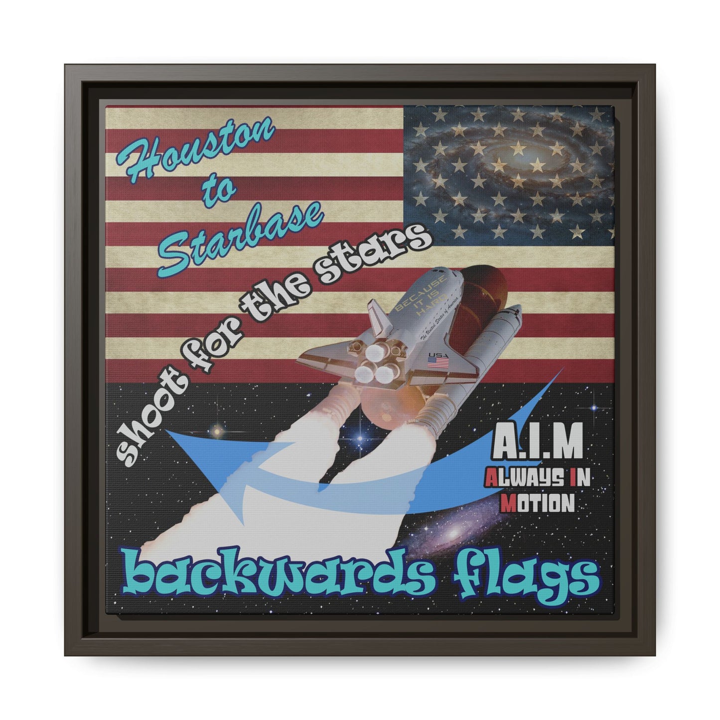 shoot for the stars - framed canvas art