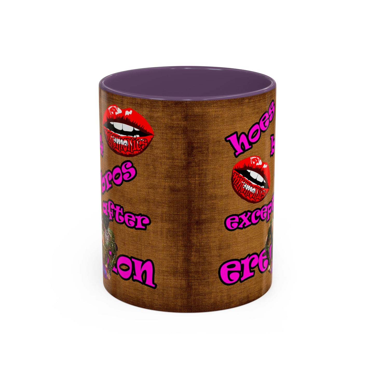 hoes b4 bros - Accent Mug (brown papyrus)