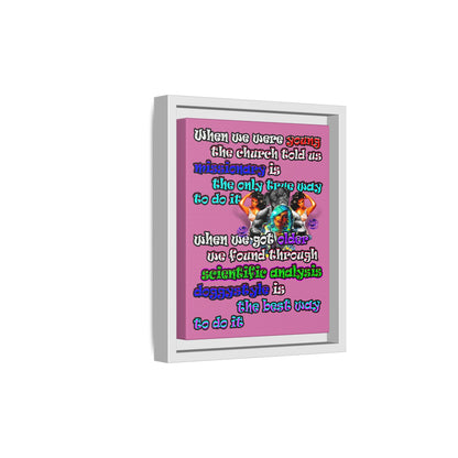 doggystyle - framed canvas art (light pink)
