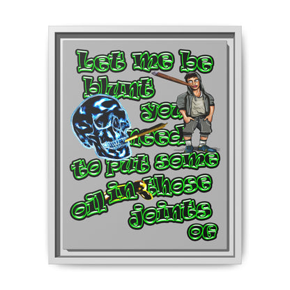 og - framed canvas art (light grey)
