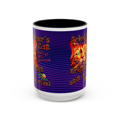 schrodinger's cat - Accent Mug (purple wave)