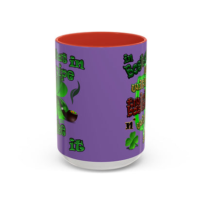 celtics logo - Accent Mug (light purple)
