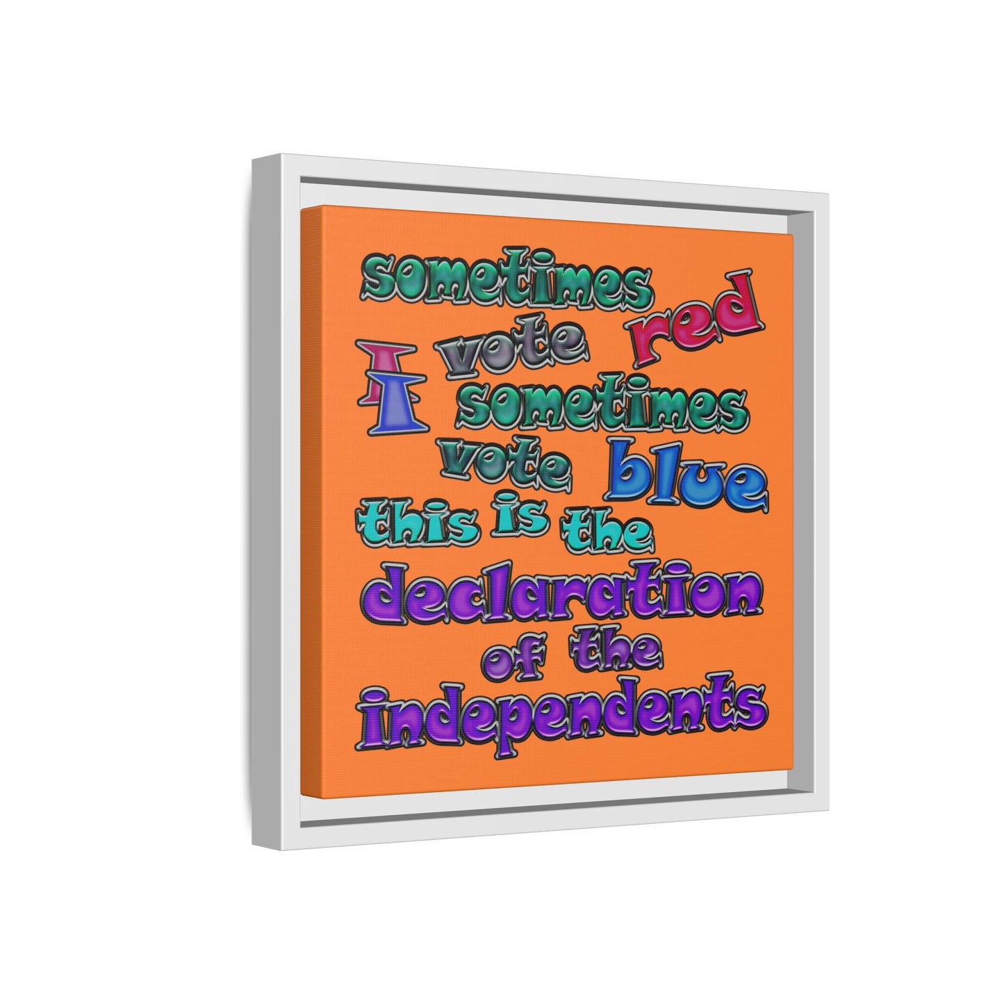 declaration of the independents - framed canvas art (crusta)