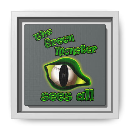 green monster - framed canvas art (dark grey)