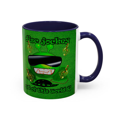 disc jockey - Accent Mug (green turf)