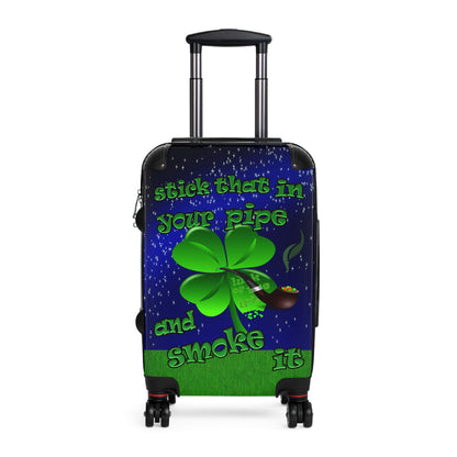 stick that in your pipe and smoke it - Suitcase ('snoops' background)