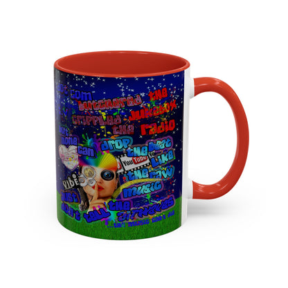 drop the beat - Accent Mug ('snoops' background)