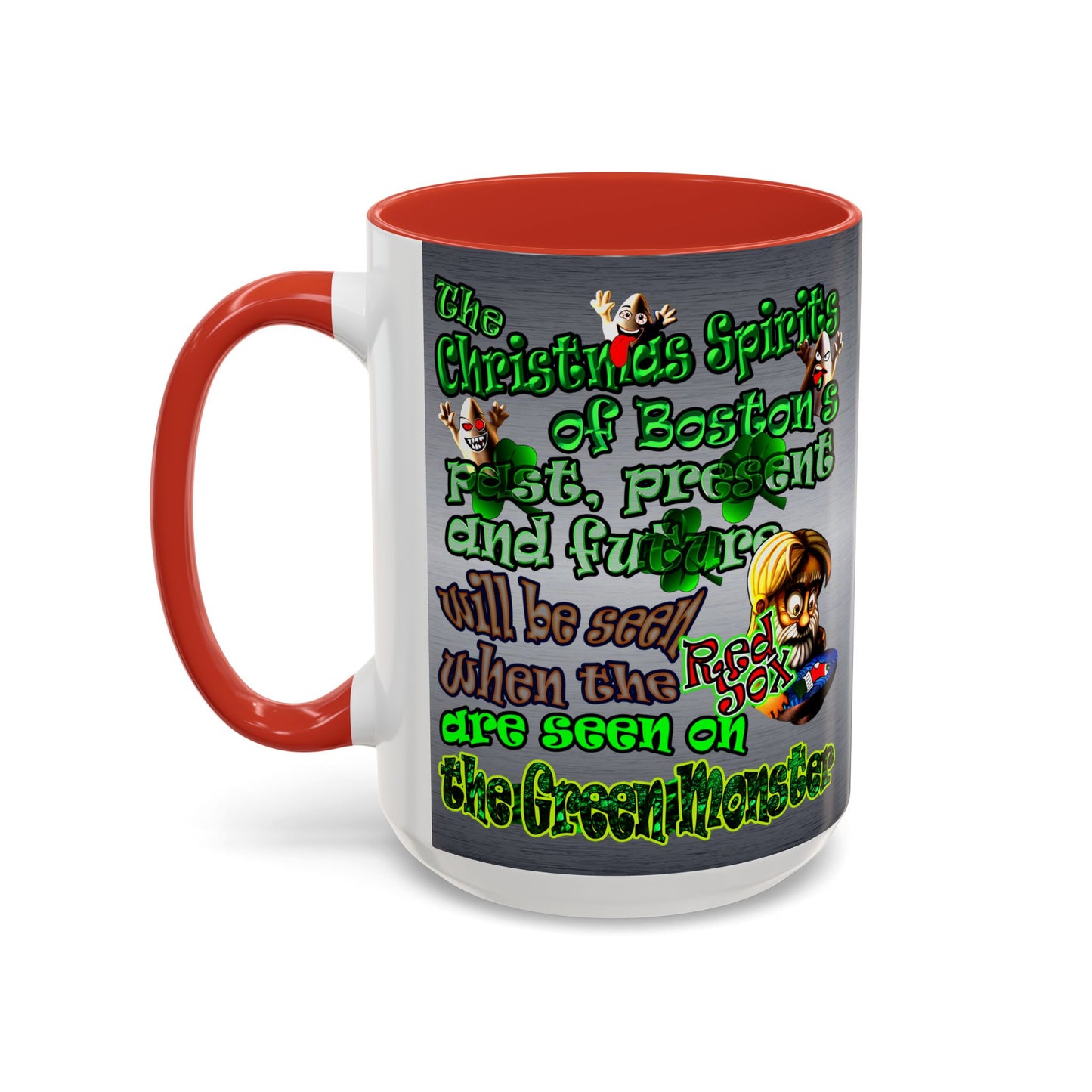 christmas spirits of boston - Accent Mug (brushed nickel)