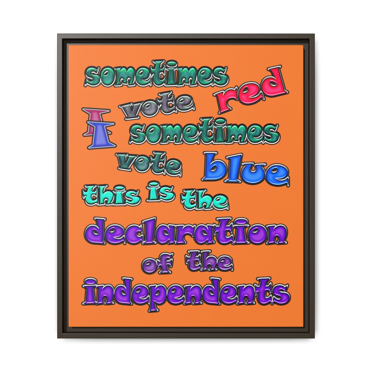 declaration of the independents - framed canvas art (crusta)