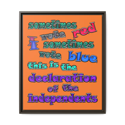 declaration of the independents - framed canvas art (crusta)