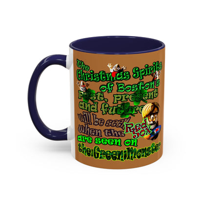 christmas spirits of boston - Accent Mug (light brown)