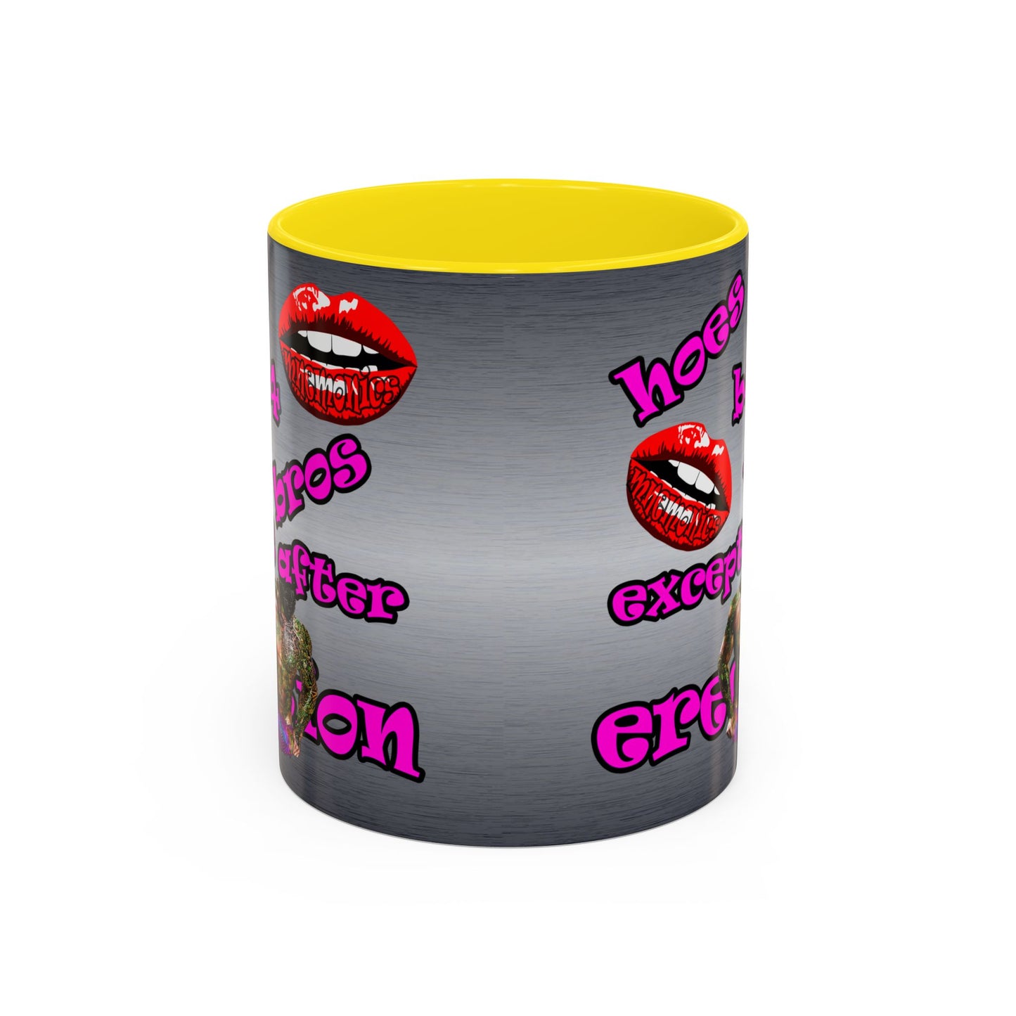 hoes b4 bros - Accent Mug (brushed nickel)