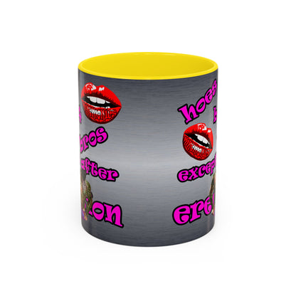 hoes b4 bros - Accent Mug (brushed nickel)