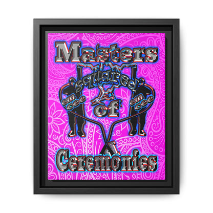 em cee squared - framed canvas art (pink swirl)