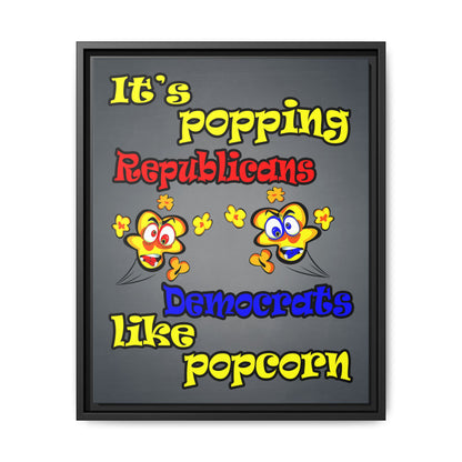 popping like popcorn - framed canvas art (grey-light grey)
