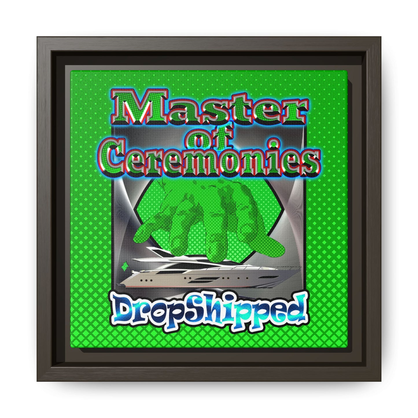 logo - framed canvas art (logo green)