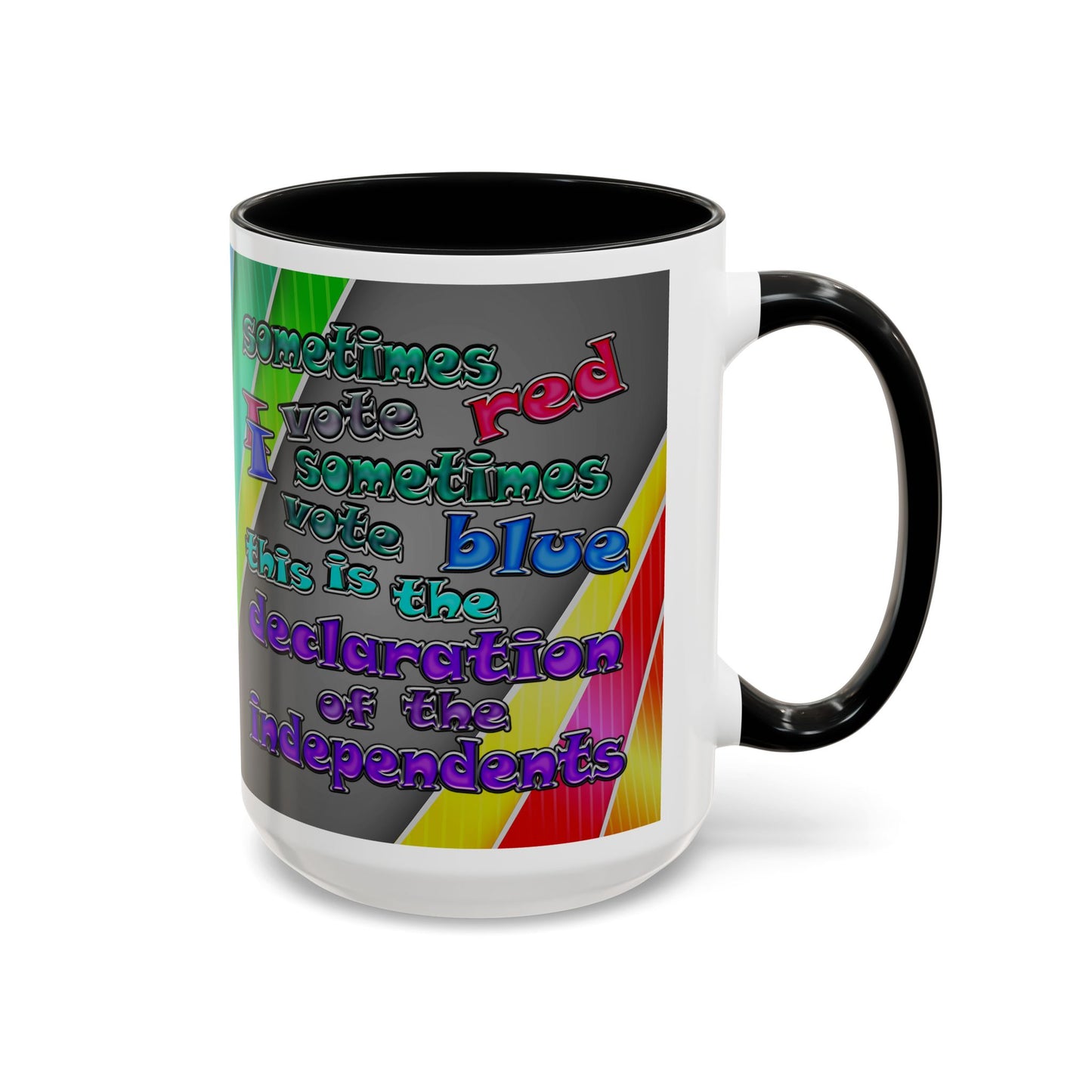 declaration of the independents - Accent Mug (rainbow split)