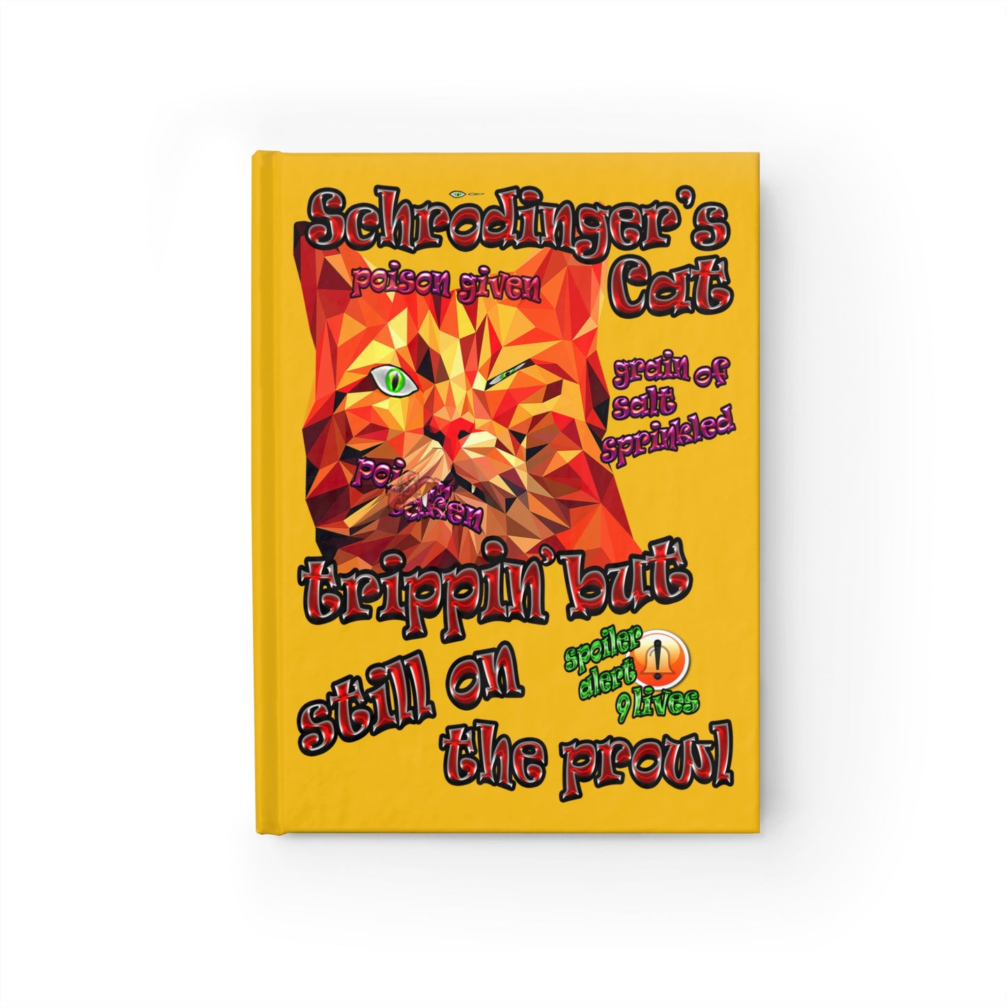 schrodinger's cat - journal-lined (yellow)