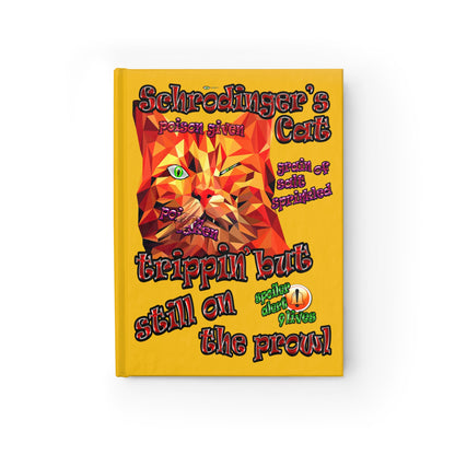 schrodinger's cat - journal-lined (yellow)