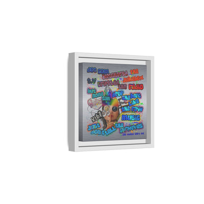 drop the beat - framed canvas art (brushed nickel)