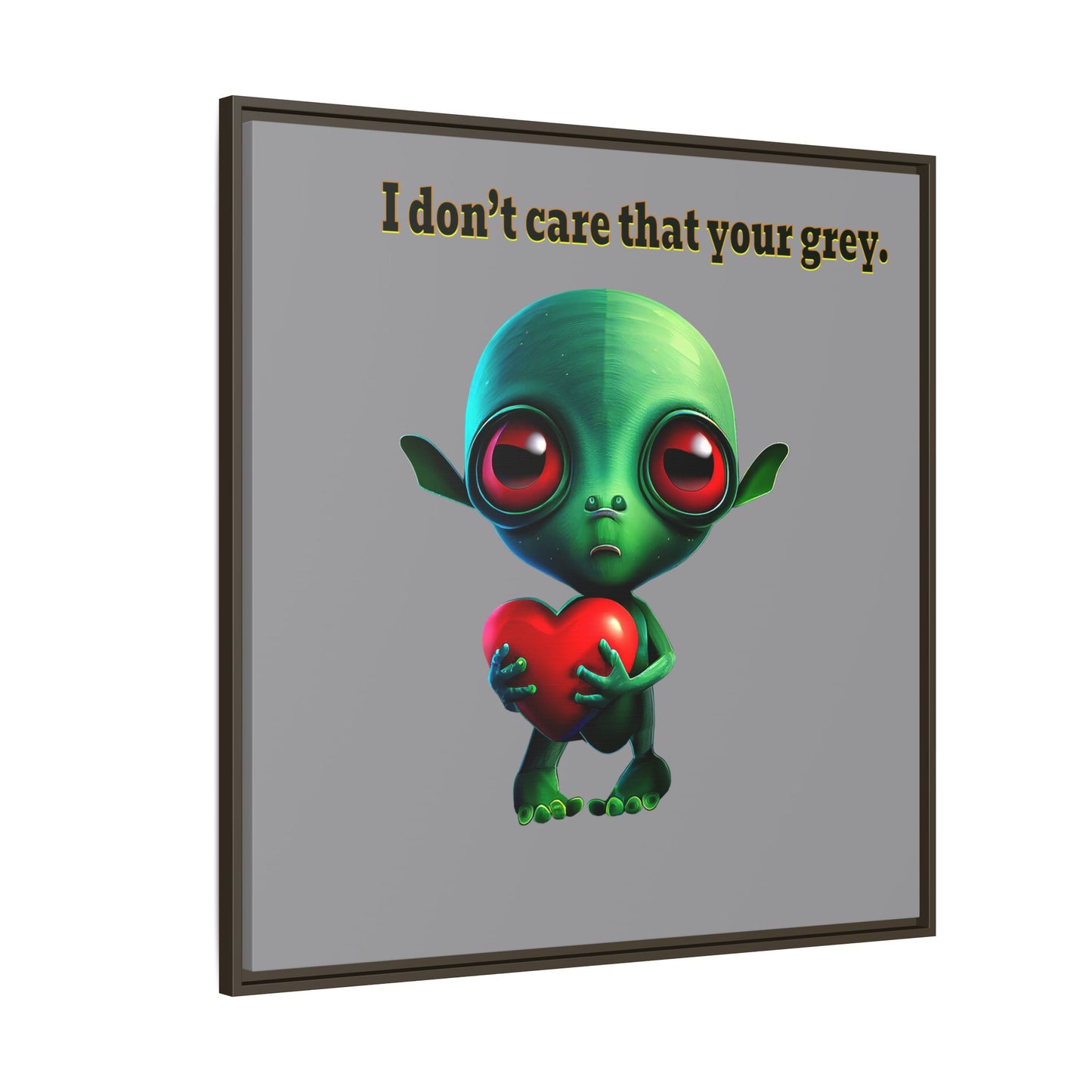 I don't care that your grey - framed canvas art (grey)