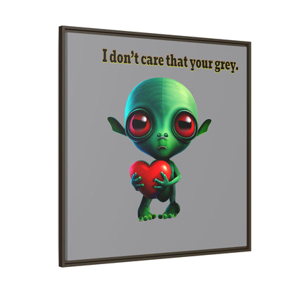 I don't care that your grey - framed canvas art (grey)