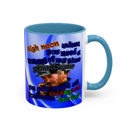 high noon - Accent Mug (blue-white wave)