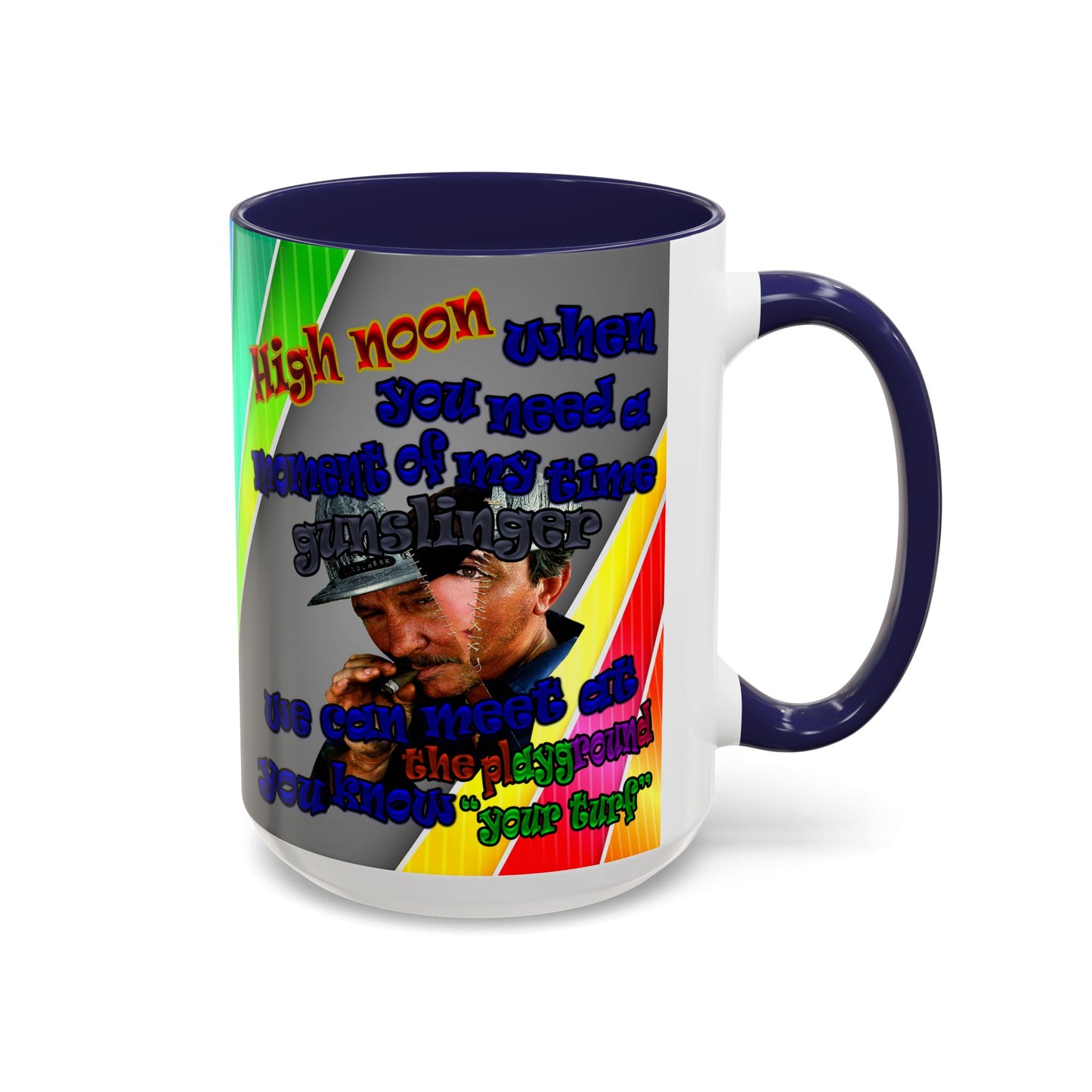 high noon - Accent Mug (rainbow split)