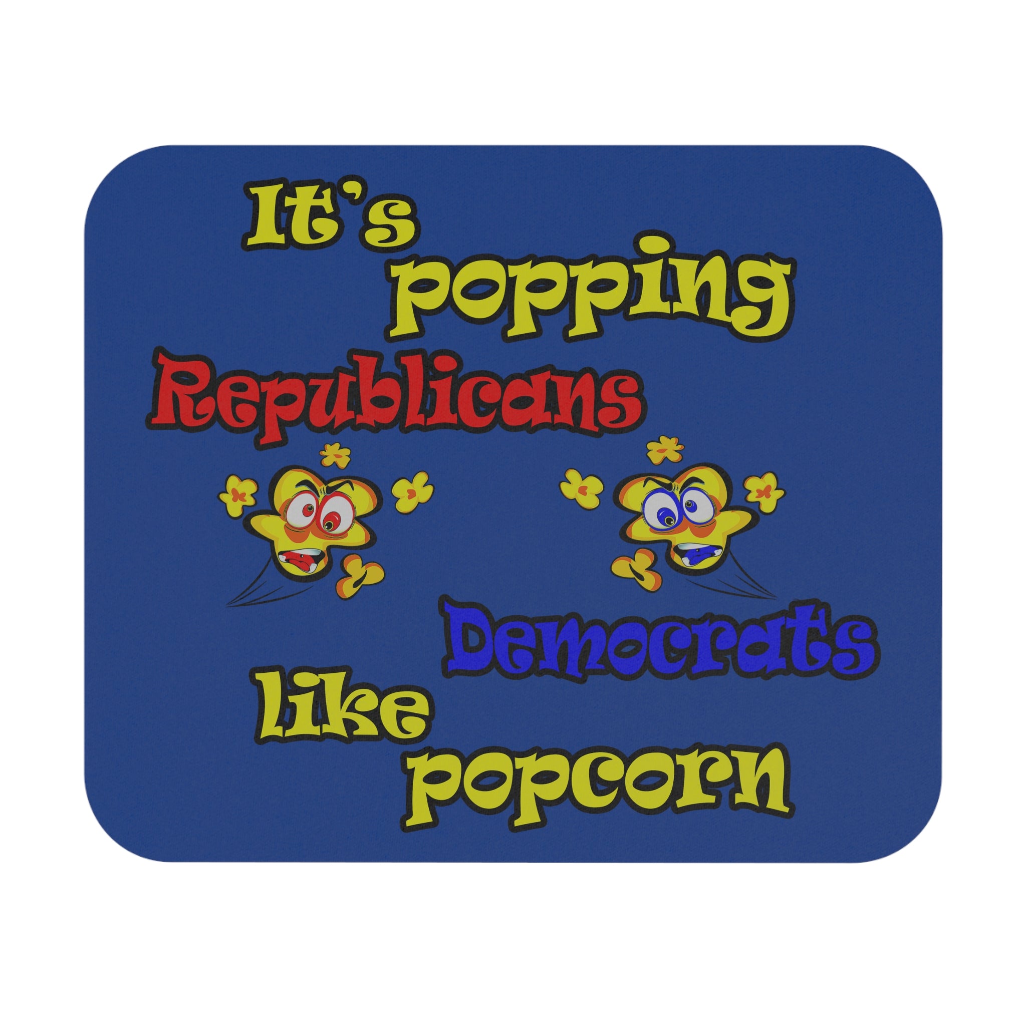 popping like popcorn - Mouse Pad (Rectangle) (dark blue)