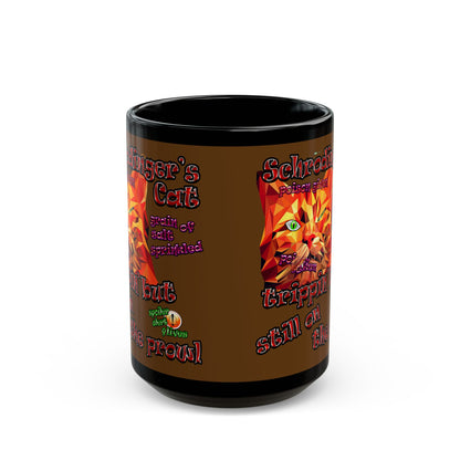 schrodinger's cat - Black Mug (brown)