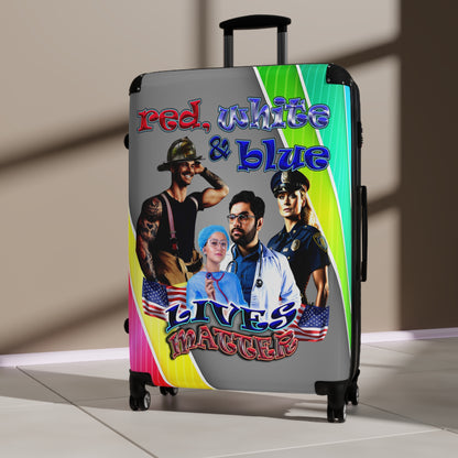 rw&b lives matter - Suitcase (rainbow split)