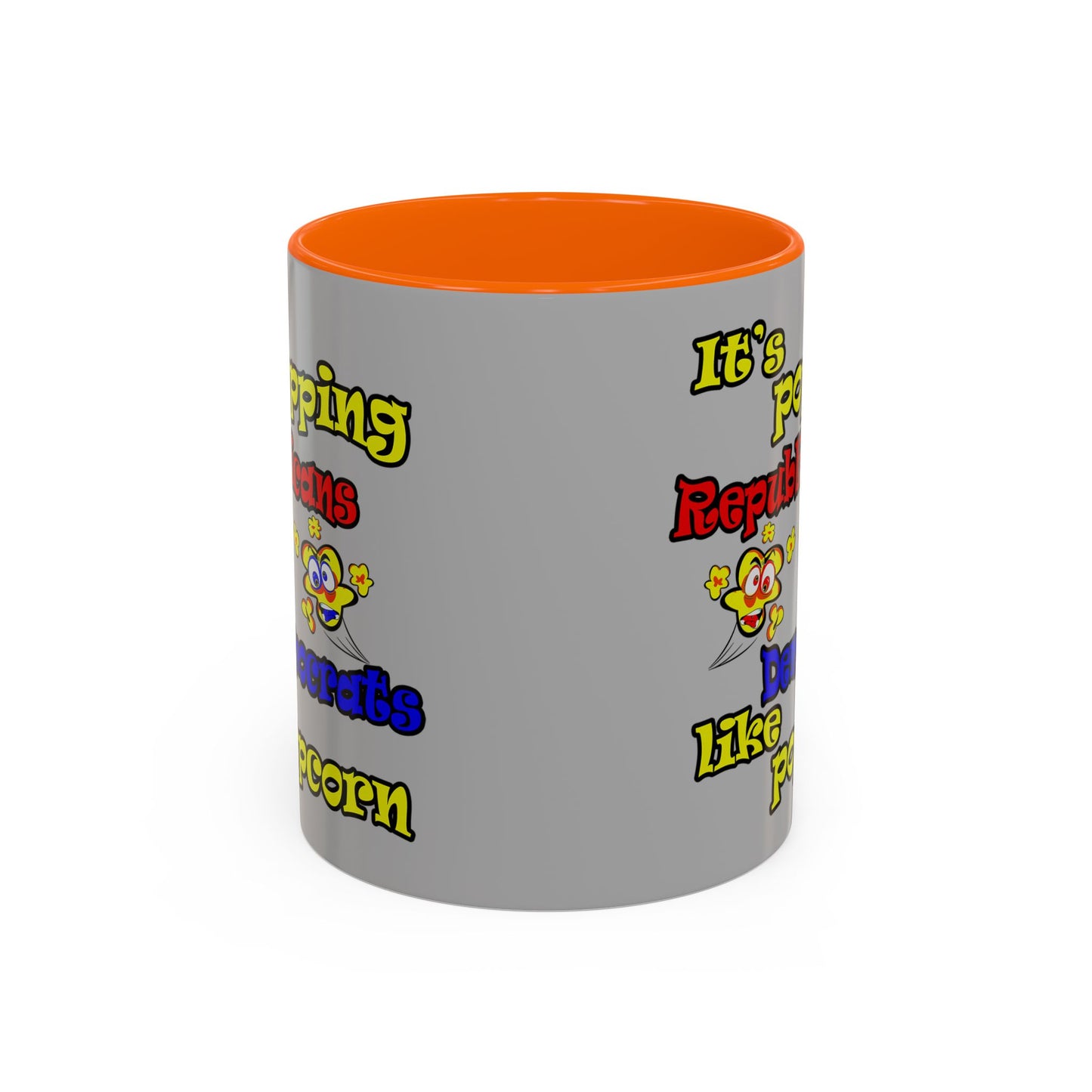 popping like popcorn - Accent Mug (light grey)