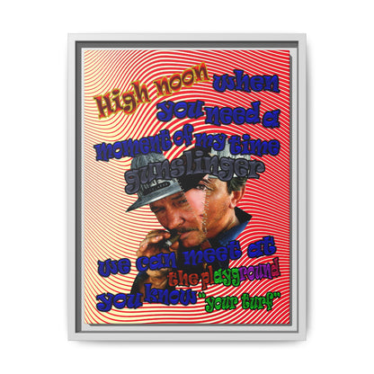 high noon - framed canvas art (yellow-orange wave)