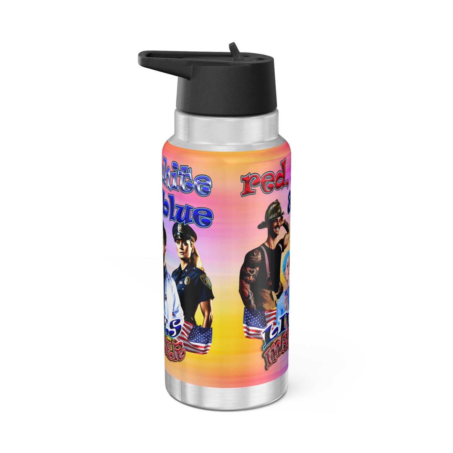 rw&b lives matter - Gator Tumbler, 32oz  (color blur)