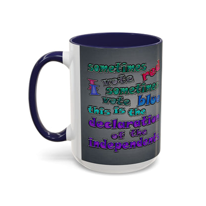 declaration of the independents - Accent Mug (grey-light grey)