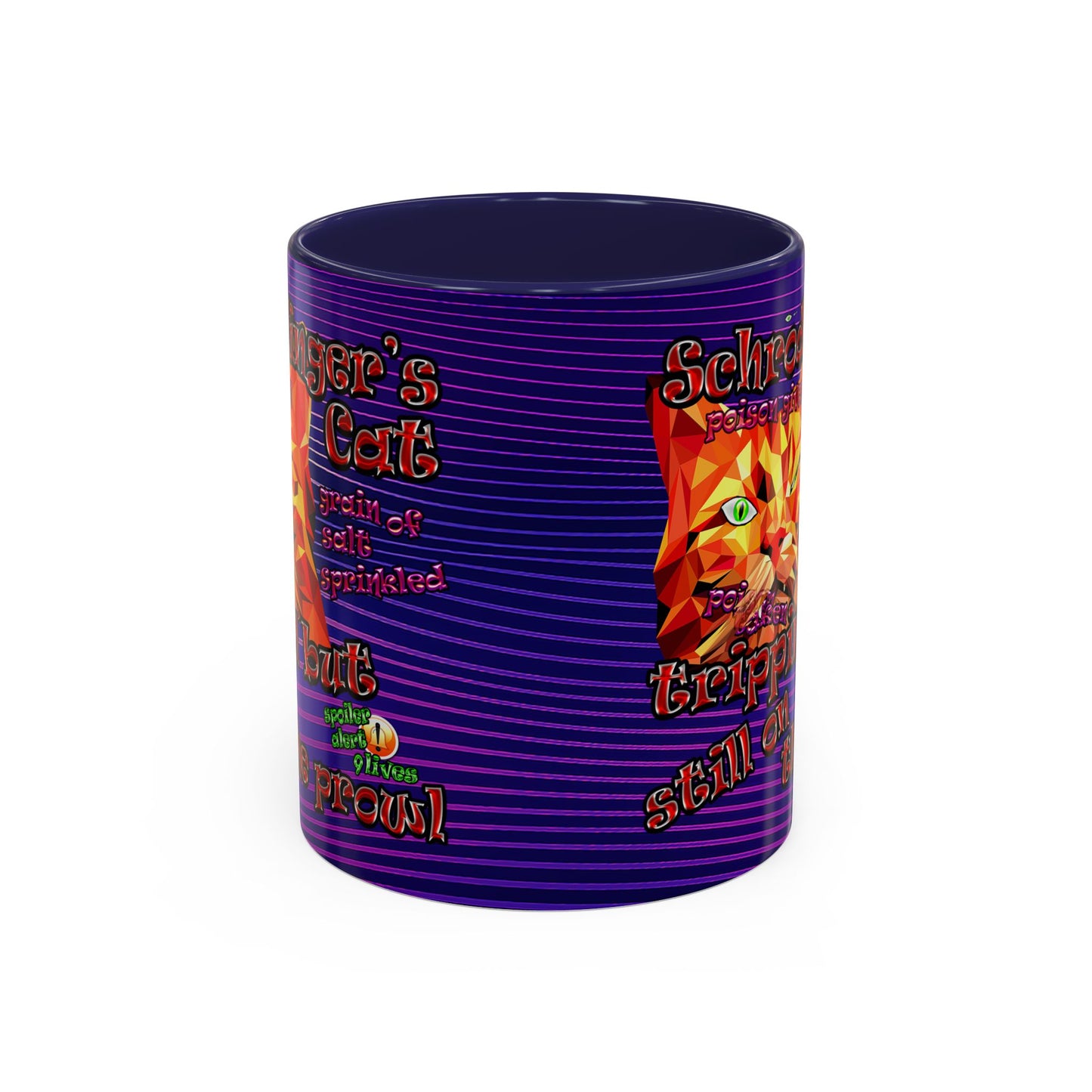 schrodinger's cat - Accent Mug (purple wave)