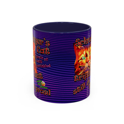 schrodinger's cat - Accent Mug (purple wave)