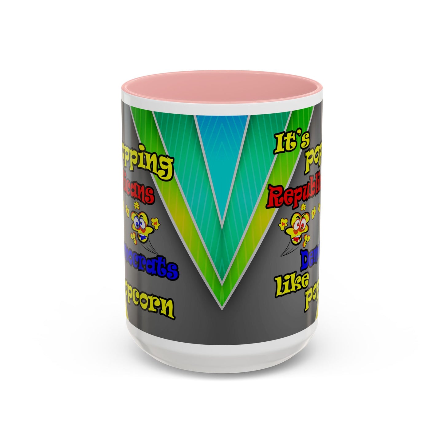 popping like popcorn - Accent Mug (rainbow split)