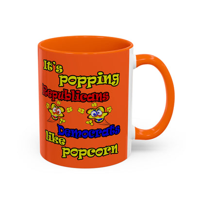 popping like popcorn - Accent Mug (orange)