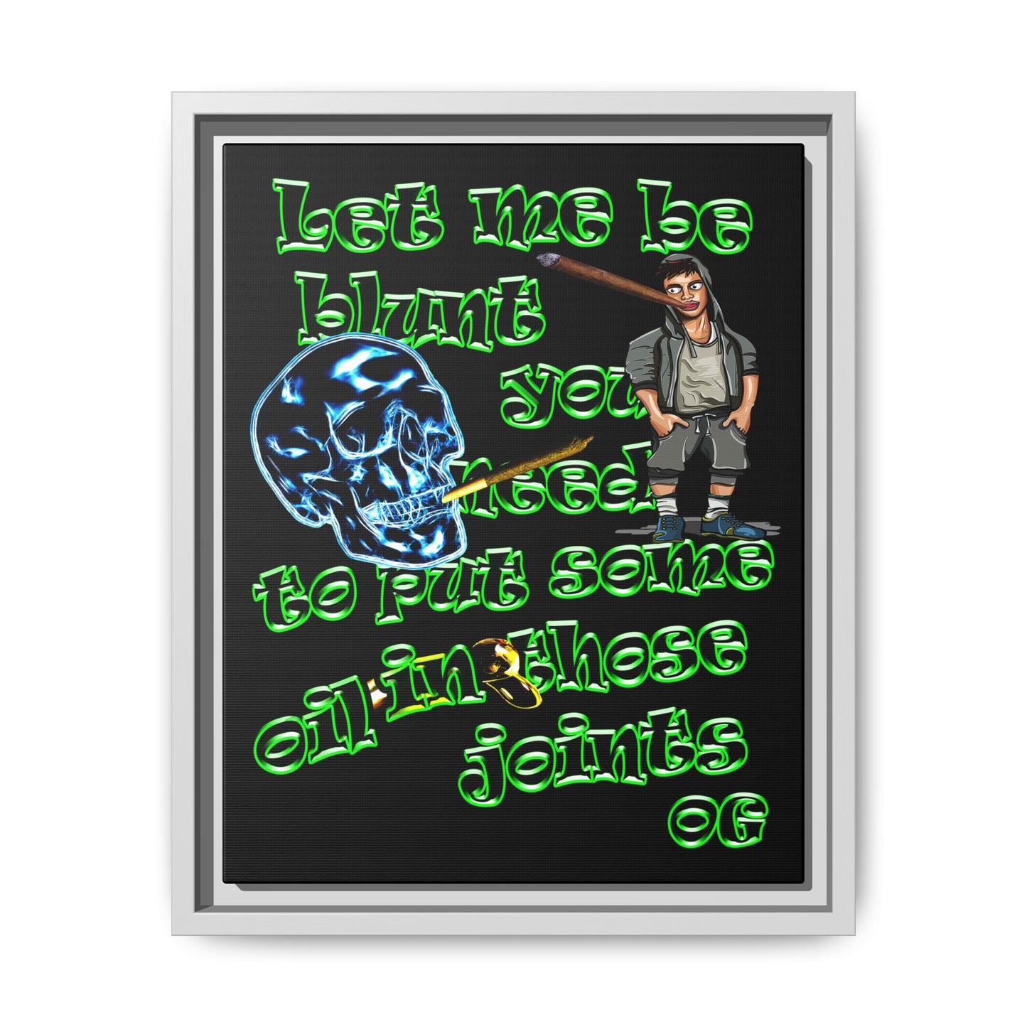 og - framed canvas art (black)