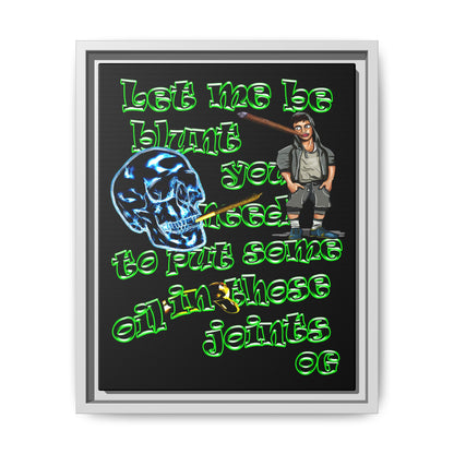 og - framed canvas art (black)