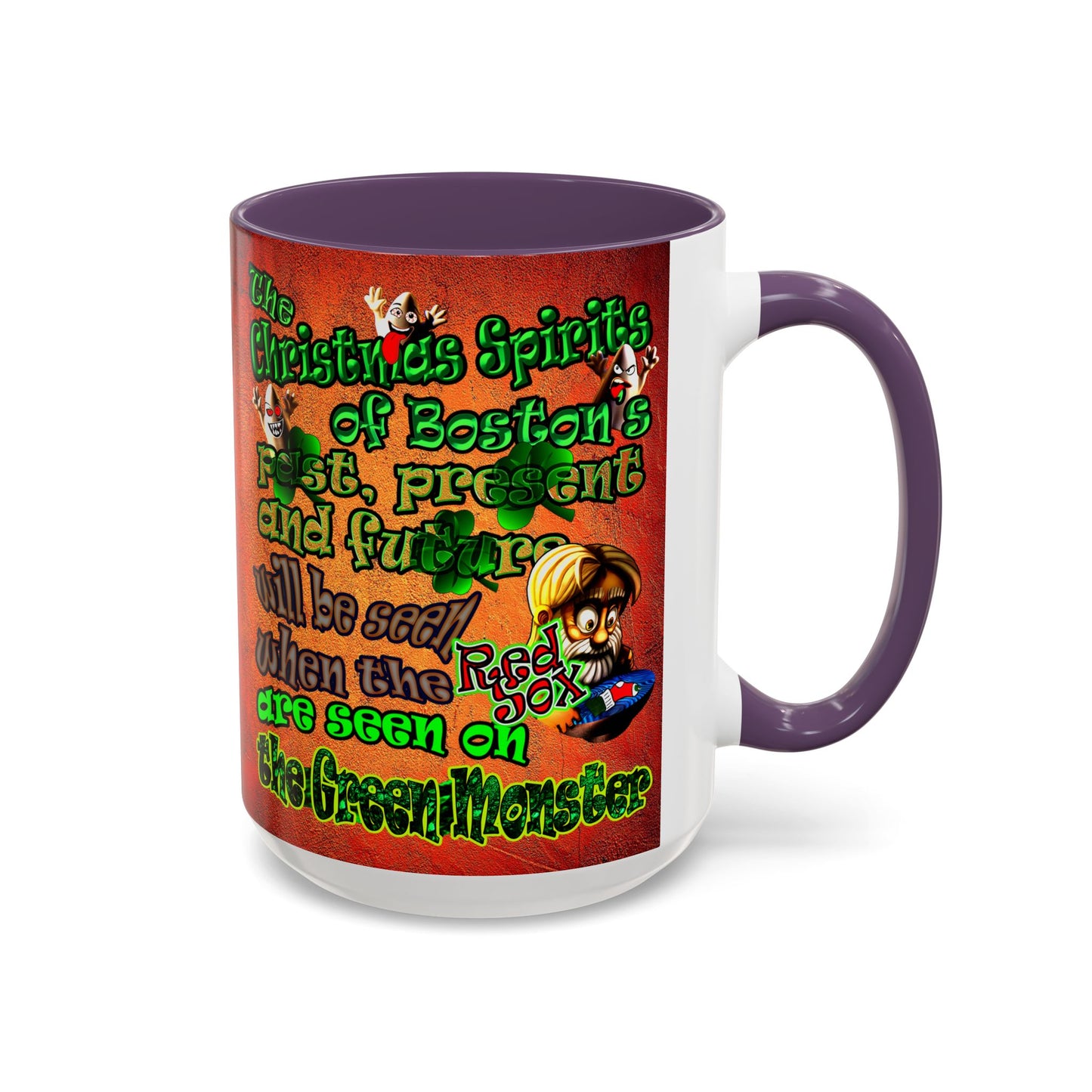 christmas spirits of boston - Accent Mug (burnt orange)
