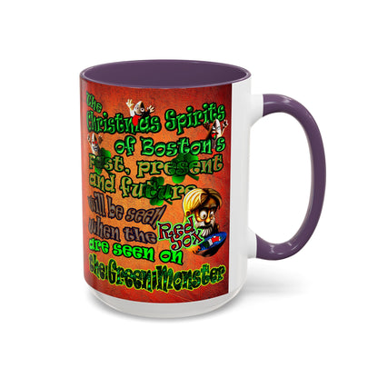 christmas spirits of boston - Accent Mug (burnt orange)