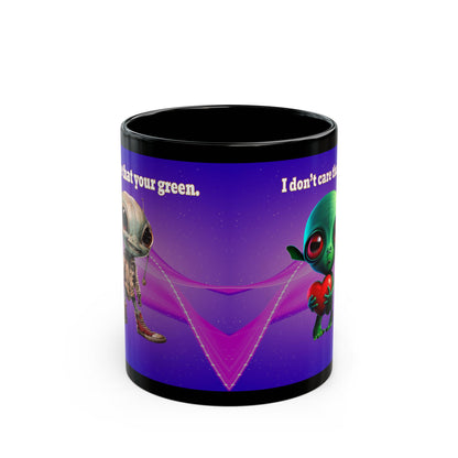I don't care that your grey - Black Mug (purple-pink wave)