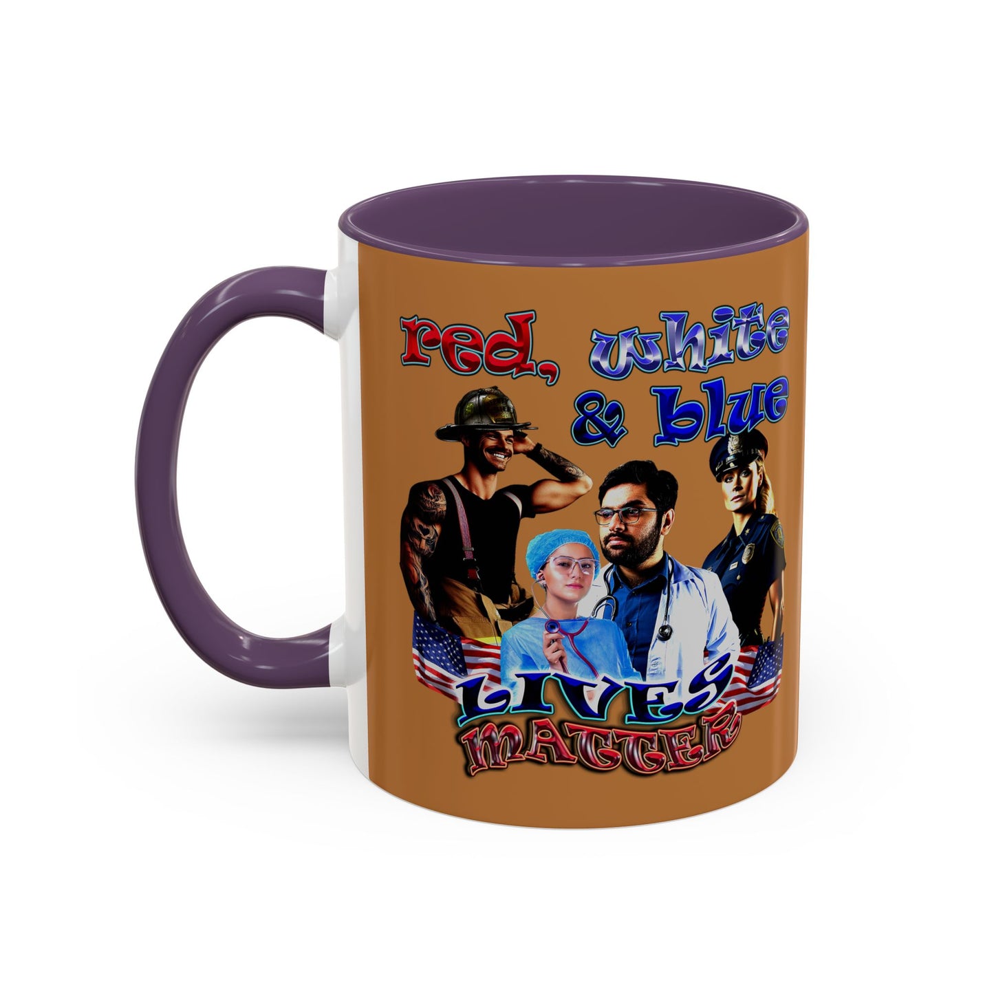 rw&b lives matter - Accent Mug (light brown)